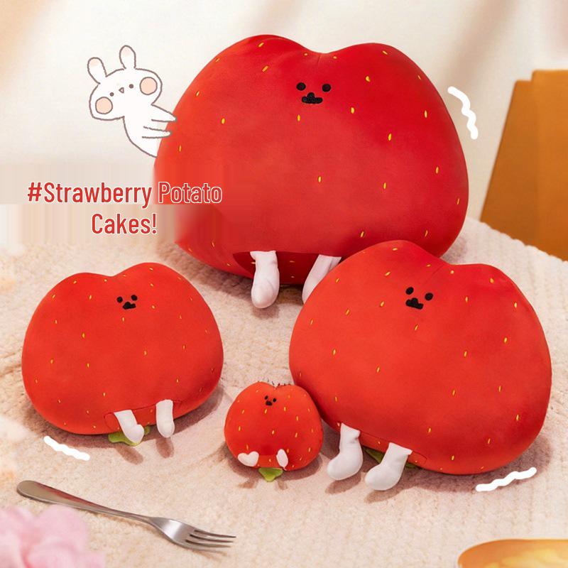 Creative Strawberry Potato Cake Doll Plush Toy - Cute Home Sofa Cushion for Girls