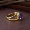 Anillo de piedra preciosa de amatista, anillo de plata de ley sólida 925, anillo hecho a mano, regalo para ella, anillo de apilamiento, anillo de aniversario