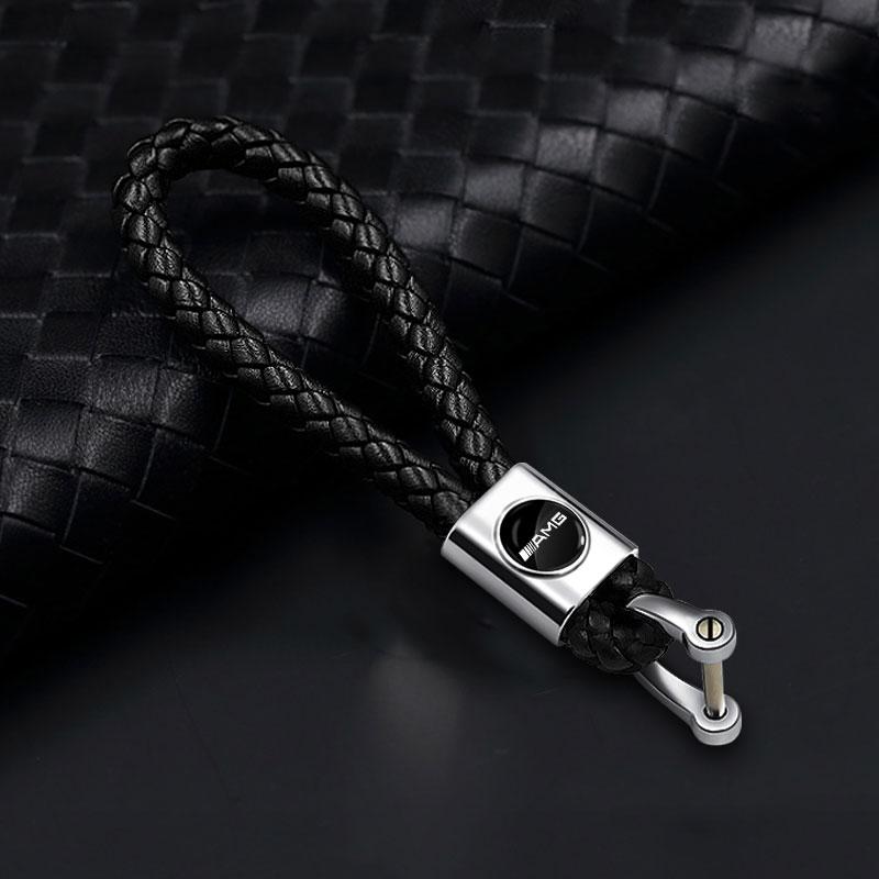 1Pcs Car Key Chain Key Ring Key Lanyard Car Emblem Styling for Mercedes Benz AMG A B R G Class GLK GLA CLA GLB GLC C200 E200