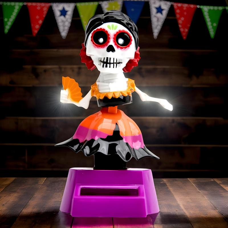 Bobble Head Skeleton Car Decoration Skull Dashboard Crafts Auto Dash Skeleton Doll Exquisite Desktop Fun Figurines For Friends
