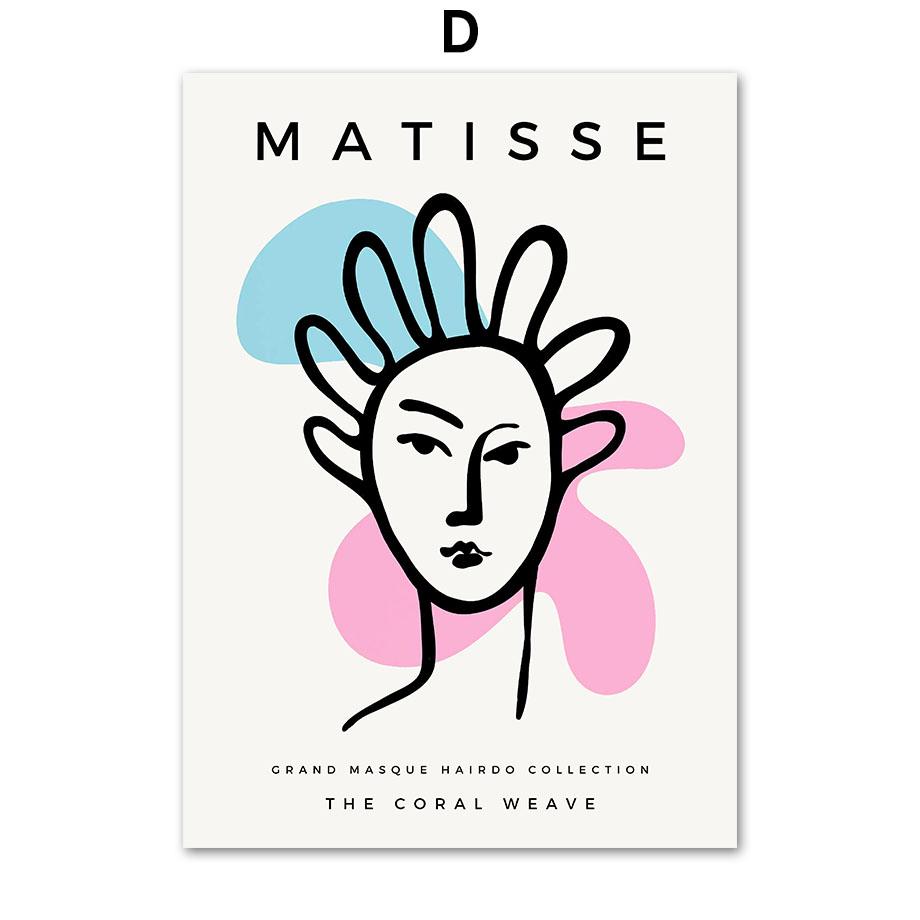 Paul Klee Matisse Picasso Abstrakcyjny Plakat Koralowa Twarz Konstelacja Sztuka Ścienna Obraz na Płótnie Obrazy Ścienne Do Dekoracji Salonu