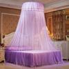 Mosquito Net Round Top Stimulation Butterfly Pin Polyester Fiber Decorative Bed Canopy