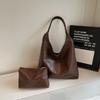 Fashion Bag Women'S Texture Portable Shoulder Bag Women'S Simple Commuter Tote Bag Casual Retro Mother And Child Bag Women'S Bag