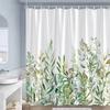 Rustieke Bloemen Douchegordijnen Vlinder Aquarel Bloemen Planten Paars Lavendel Badkamer Gordijn Polyester Decoratie Met Haken