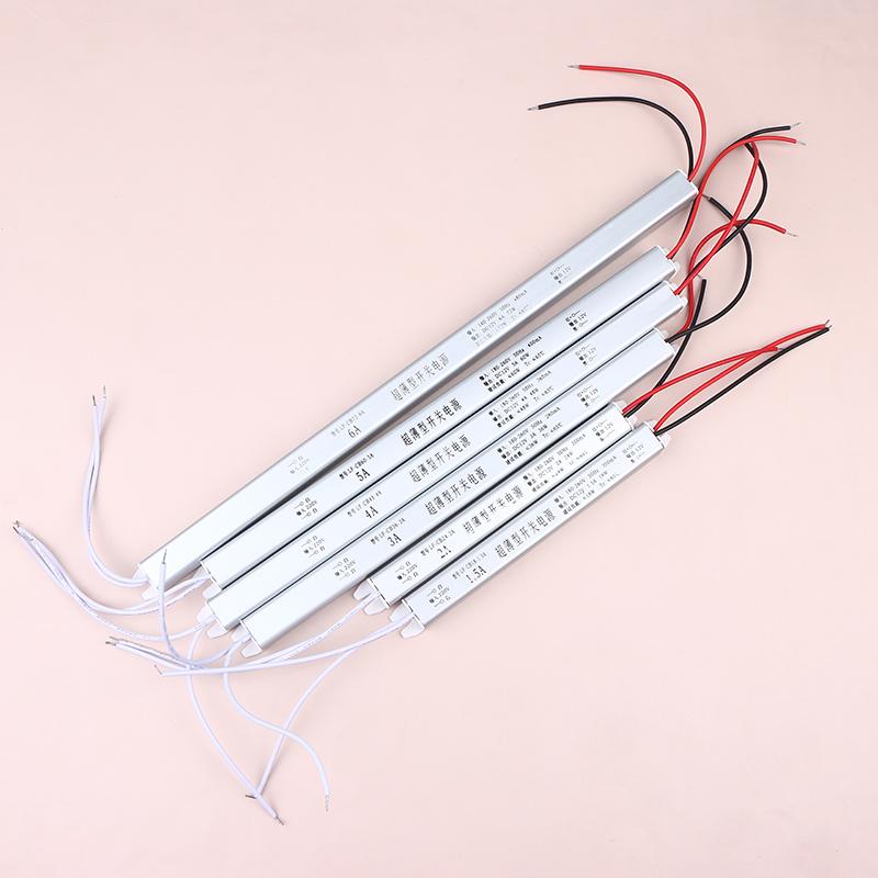 ספק כוח מיתוג דק DC12V מ-AC 220V, דרייבר LED, שנאי תאורה עבור פס לד 18W 24W 36W 48W 60W 72W
