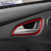 For Ford Focus SE ST Ecoboost 2012 2013 2014 Real Soft Carbon Fiber Sticker LHD RHD Car Door Handle Frame Panel Trim Accessories