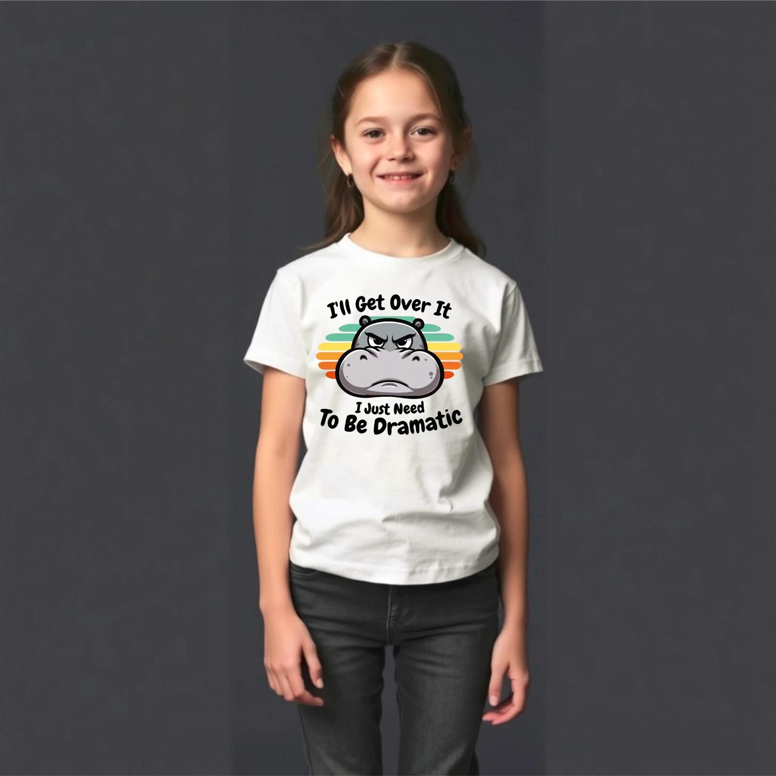 I ll Get Over It I Just Need To Be Dramatic Hippo V-Neck T-Shirt 3XL