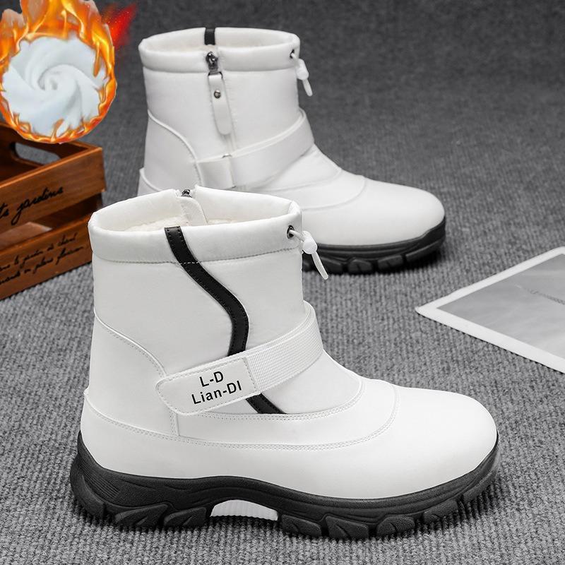 Fleece Thickened Cotton Shoes British Style Warm Men's Shoes Fashion Trend Outdoor Snow Boots