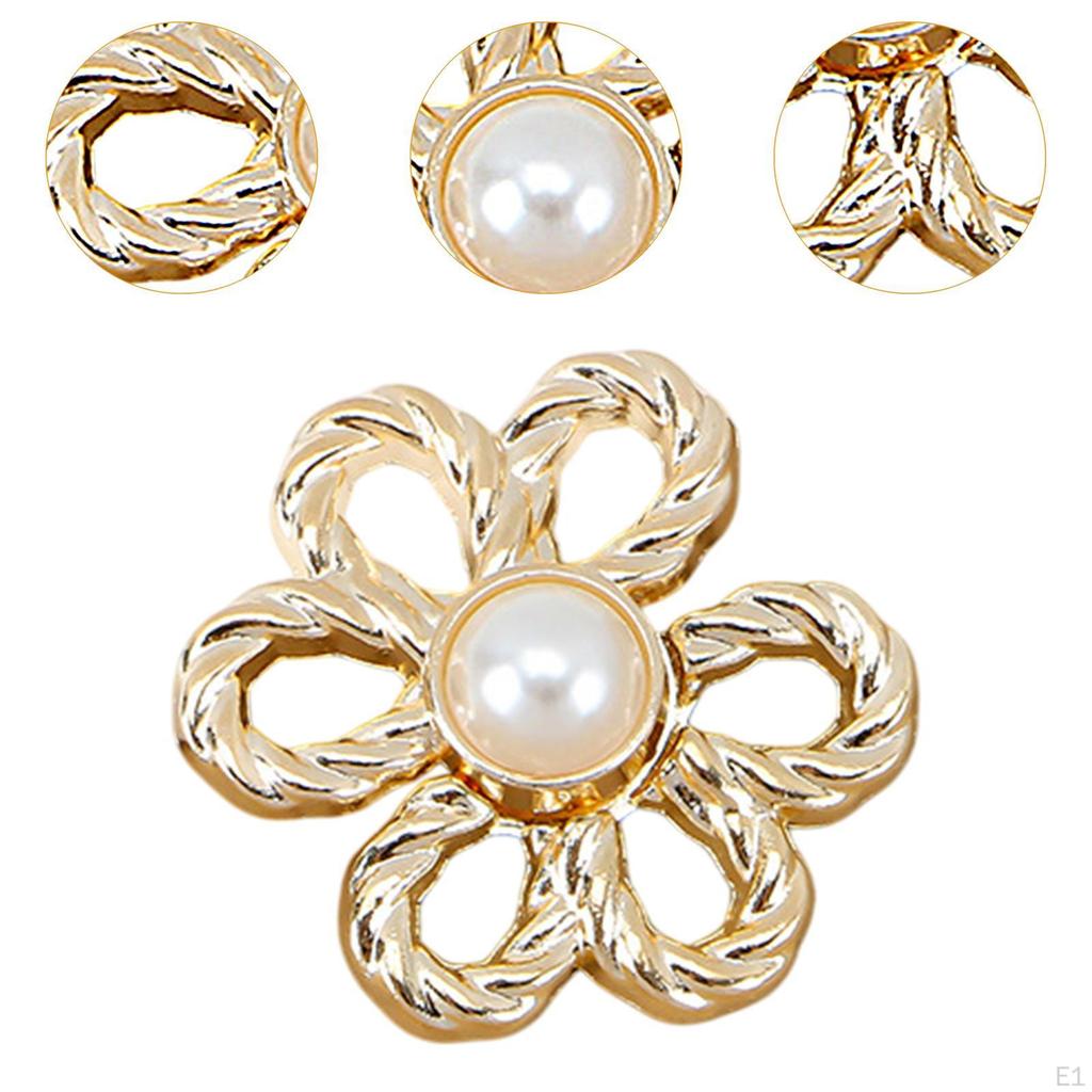 10 Pieces Jeans Tighten Waist Buckles Flower Buttons Replacement Women Compact Elegant