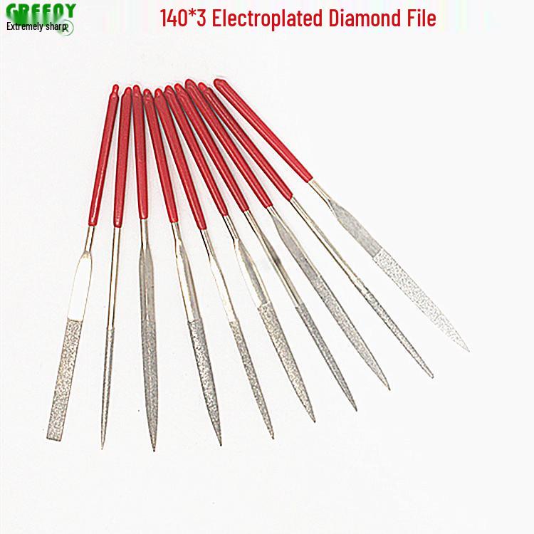 

Алмазный надфиль 140x3 мм Инструмент для полировки и формовки металла, пресс-форм, нефрита Triangle 140*3mm Single Piece