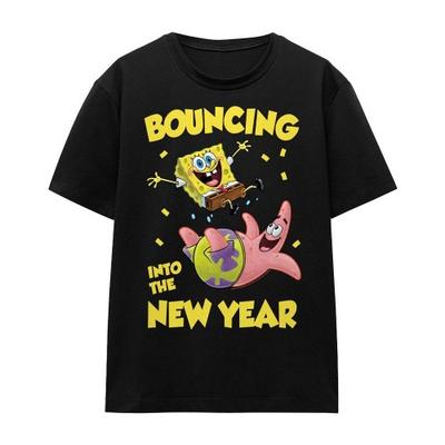 Svampbob Fyrkant Unisex Vuxen Studsar In I Det Nya Året T-Shirt