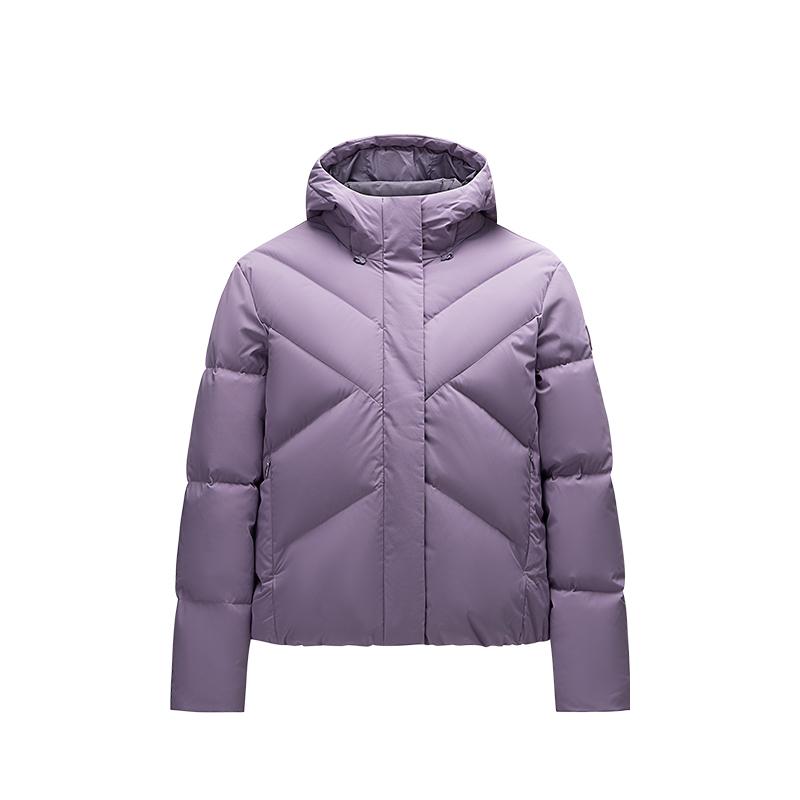 

Anta Water-Resistant Warm Hooded Long Sleeve Down Jacket Women outerwear Purple 162447912N-6 L