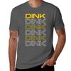 Yellow Pickleball DINK Text Design Dark T-Shirt Halloween Casual T-Shirt