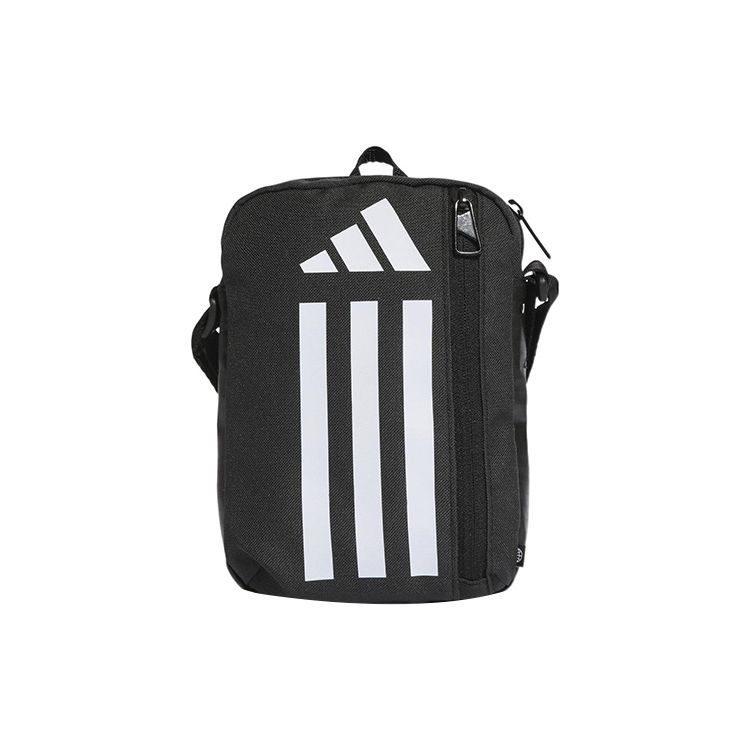 Adidas Three Stripes Logo Polyester Sports Shoulder Crossbody Mini Bag Unisex Bags Black HT4752 Mini