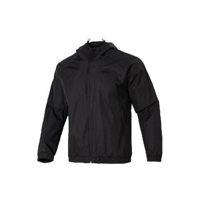 Solid Color Casual Hooded Raglan Sleeve Jacket Men Outerwear Black IP4920