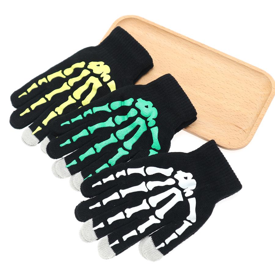 Unisex Pekskärms Halvfingerhandskar - Tunn Modell för Höst- och Vintersporter, Utomhusaktiviteter och Halloween