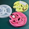 Sturdy Star and Moon Silicone Mold Round Tray Home Accessory for Crafting Supplies and Creative Storage Solution