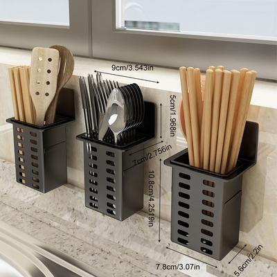 Multifunctional Kitchen Organizing Shelf Chopstick Cage Tableware Drainboard Kitchen Storage Supplies Organizer Accessories Wall