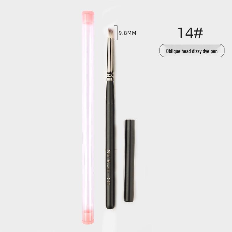 Japanese Nail Art Pen Set: 16-Piece Gel Polish Liner, Drawing, Carving, and Blending Brushes.