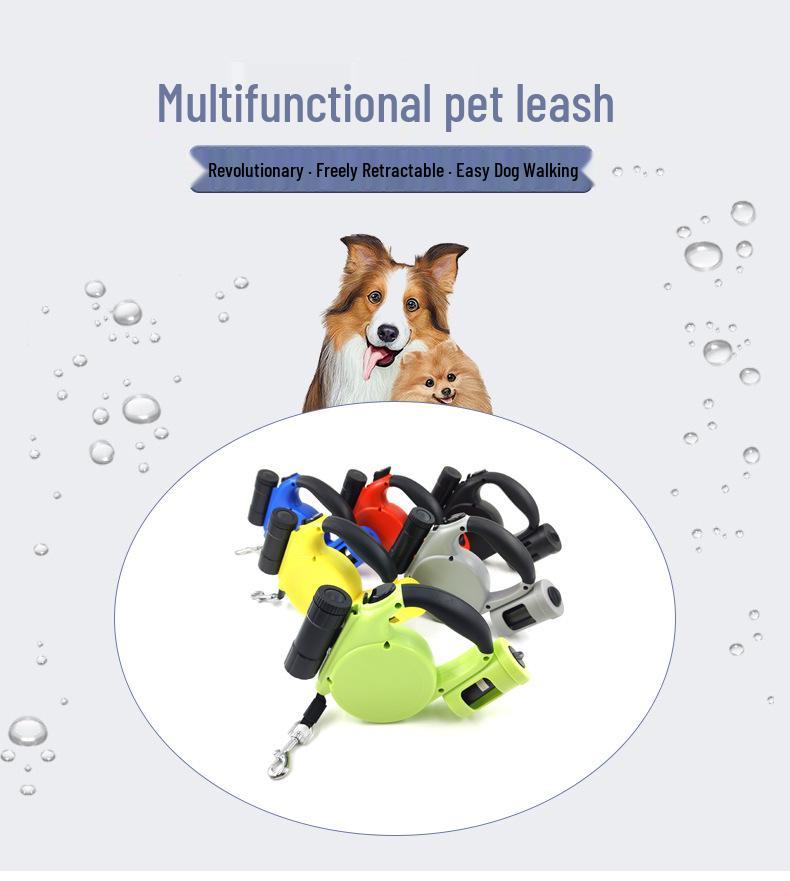 5m Retractable Multifunctional Dog Leash - Portable & Automatic