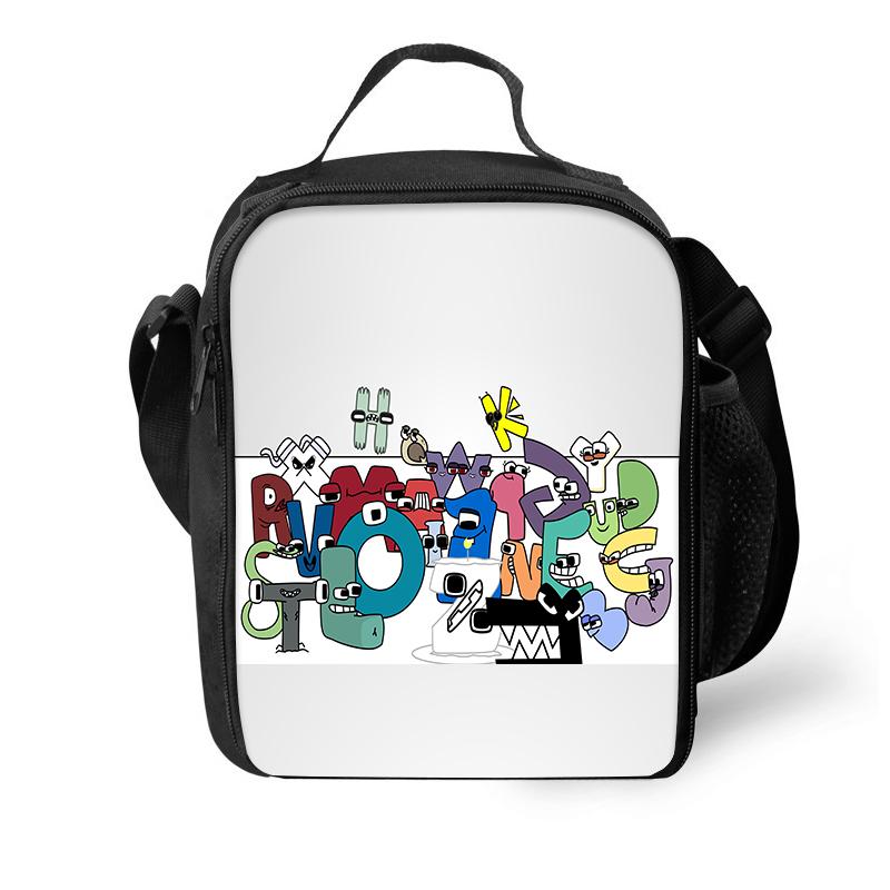 Borse Termiche per Pranzo Gioco Alphabet Lore Borsa Termica Contenitore per Pranzo Borsa Tote a Tenuta Scatola per Pranzo Borse per Conservazione Cibo