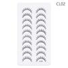 10 Pairs Natrual Long False Eyelashes Full Strip Fake Eyelash 3D Faux Mink Lash  Eye Lash Extension