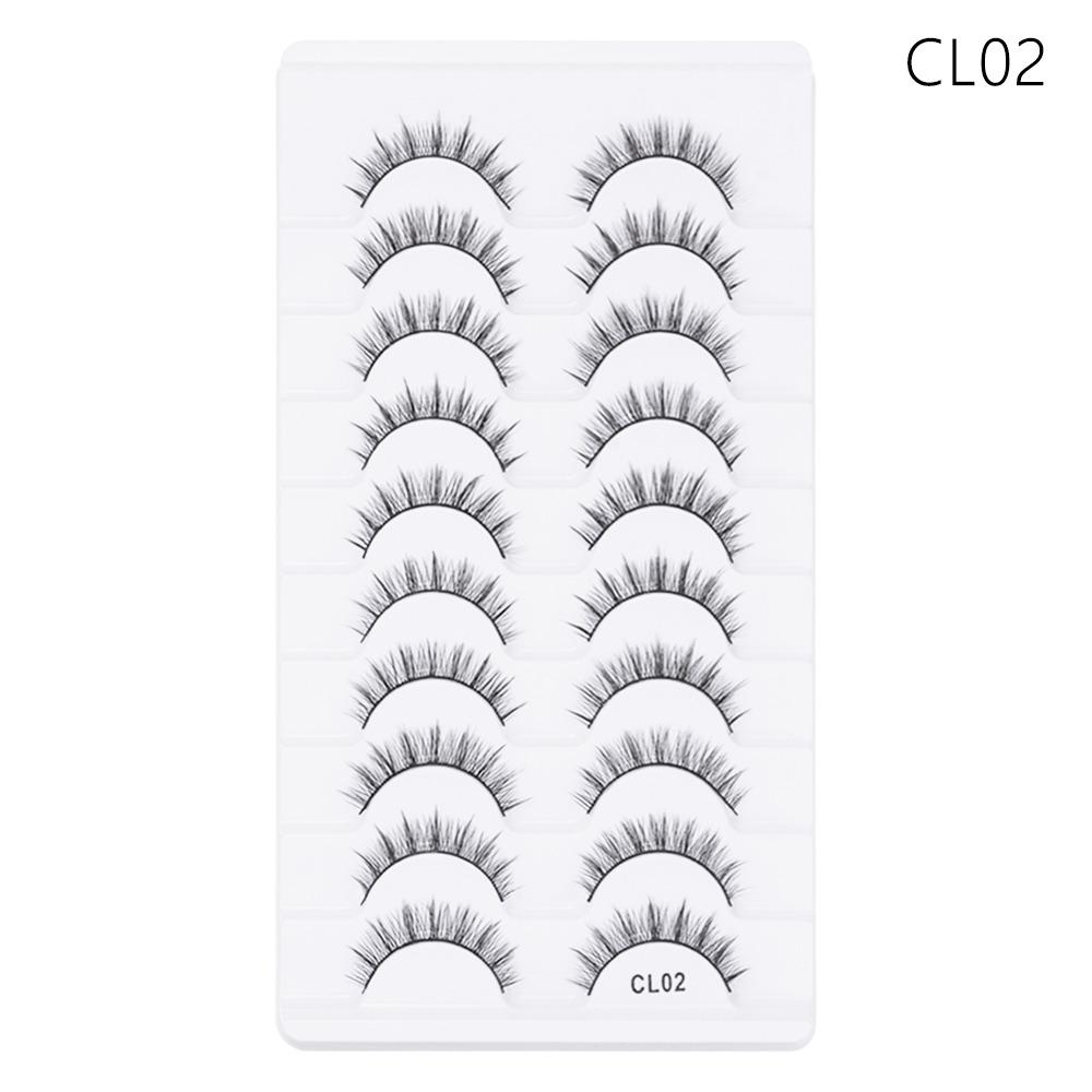 10 Pairs Natrual Long False Eyelashes Full Strip Fake Eyelash 3D Faux Mink Lash Eye Lash Extension