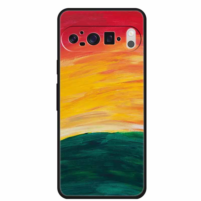 For Google Pixel 9 Pro XL Cellphone Case Luxury Protector Soft Silicone Cover for Google Pixel 9Pro XL Marble Soft Black Funda