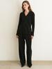 PAUL&ALICE Ribbed Elastic Pants / Black