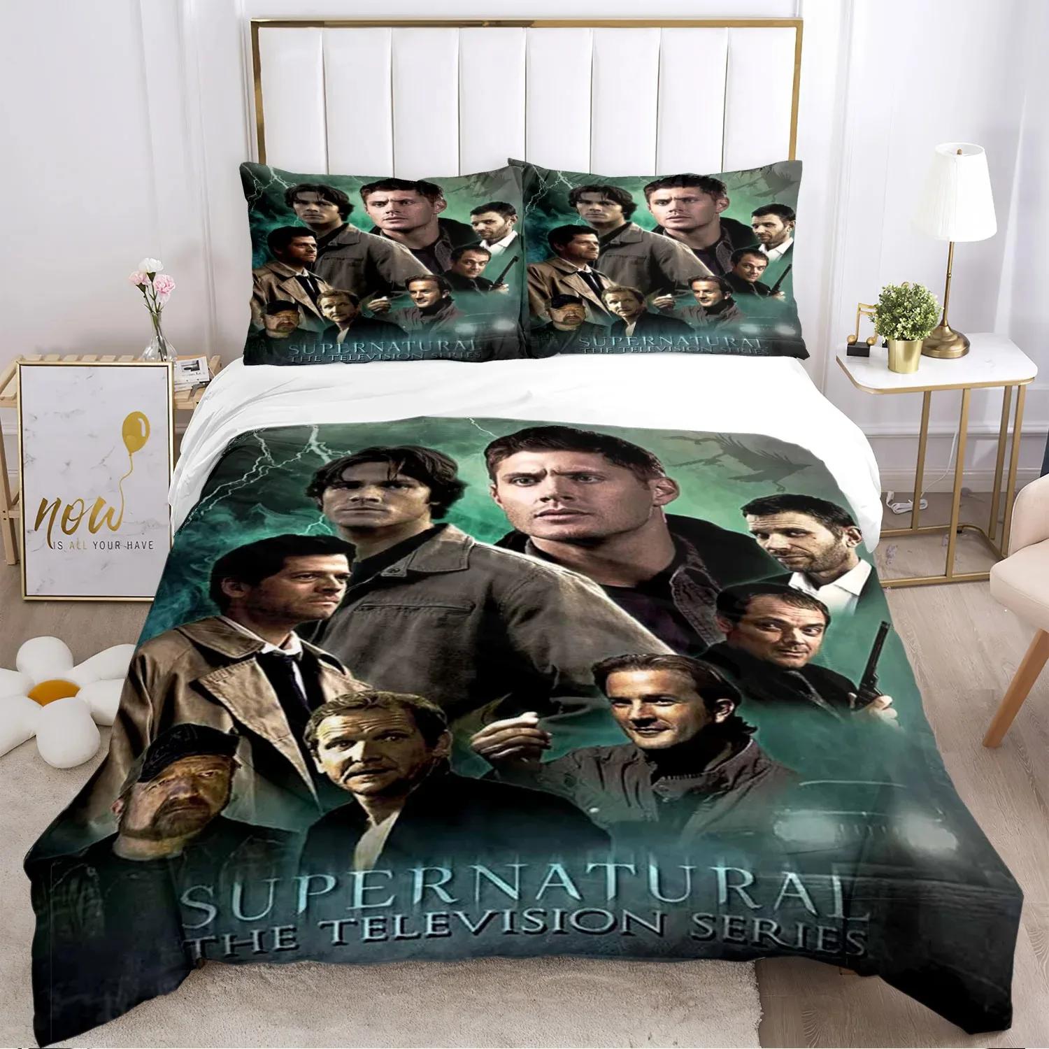 

Supernatural Bedding Set Twin Queen King Full Size Single Double Duvet Cover Pillowcase Bed Boys Girls Adults EU single(135x200cm)