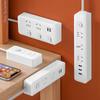 Multi-Function Household Power Strip with Cord, featuring a Multi-Hole Socket Panel for Dorms