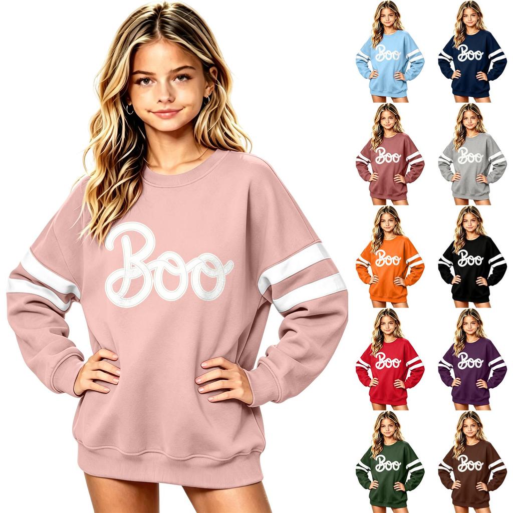 Kids Halloween Long Sleeve Sweatshirt for Boys Girls Casual Comfortable Pullover Top
