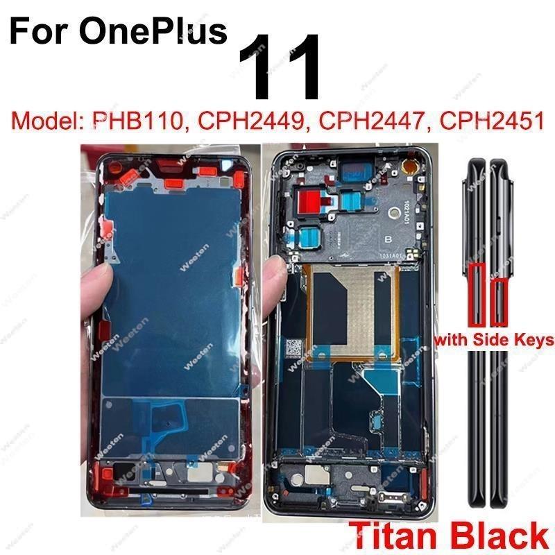 For OnePlus Oneplus 1+ 9 11 11R 12 13 Middle Frame Housing Front Frame Cover Housing with Side Button Replacement Parts