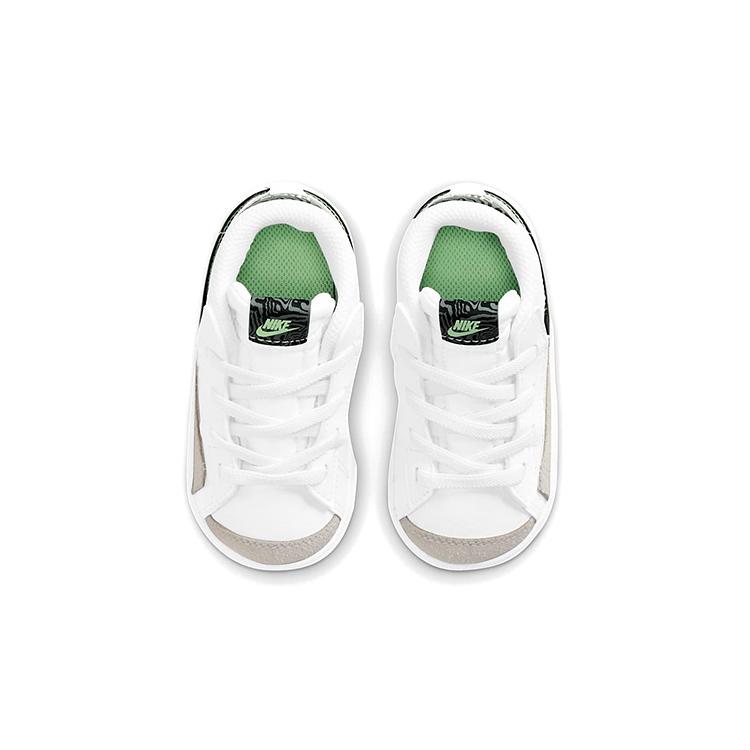 Nike Blazer 77 SE Mid Top Skateboard Shoes Black White Green Infant And Toddler DD1849-100