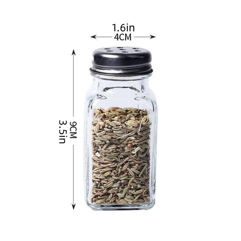 Kitchen Glass Spice Bottle Barbecue Seasoning Bottle with Lid Salt and Pepper Shaker Pepper Shaker Mini Seasoning Jar Set