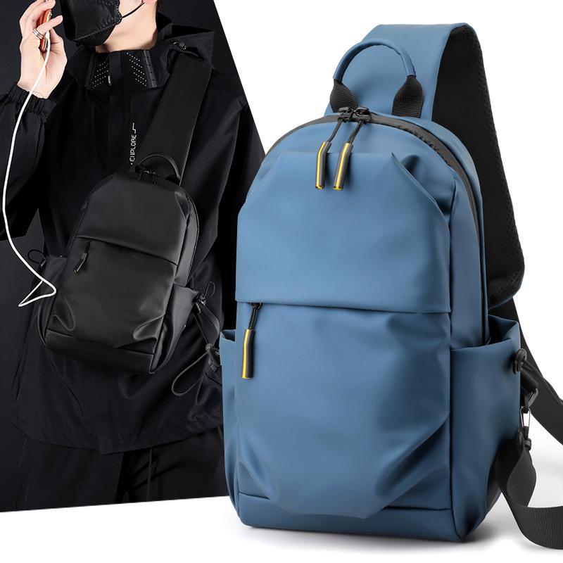 2024 Men's Large-Capacity Fashion Waist Bag - Oxford Cloth Running Chest Bag