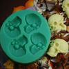 3D Totenkopf Silikon Fondant Kuchenform Schokolade Halloween Party DIY