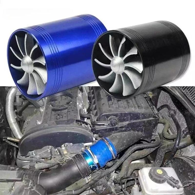 Car Air Intake Turbonator Single Fan Supercharger Gas Saver Kit Car Turbine Supercharger Turbo Refit Auto Replacement Part