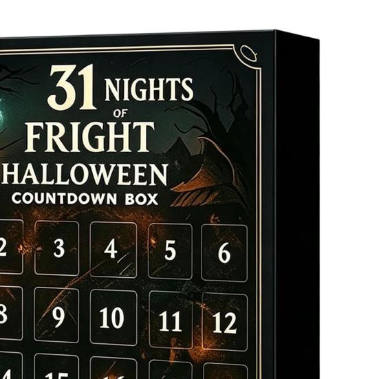 Surprising Box for Halloween Advent Calendar 2026, 31 Nights of Fright Countdown with Decorative Charms Mini Spooky Figurines, Home Desk Decor, Party