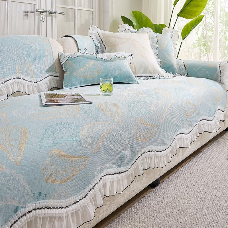 French Special-Shaped Summer Ice Silk Sofa Cushion  New Mat Non-Slip Seat Cushion Summer Cool Cover Cloth