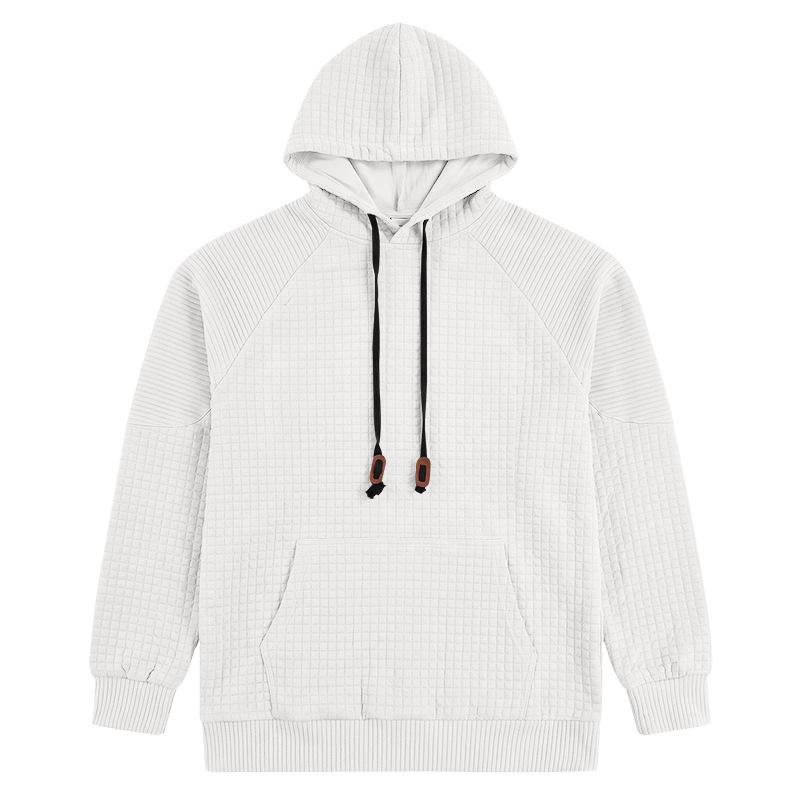 Herren S Europäischer Stil Waffelstrick Kapuzenpullover Langarm