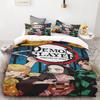 Duvet Covers Demon Slayer Bedding Sets Cartoon Comforter Bed Linen Boys Kids Single Double Size Soft Bedclothes Home Decor Anime