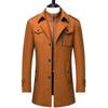 Men's Mid-Length Wool Blend Overcoat - Thickened Winter Coat