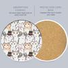 Drink Coasters Set of 6 with Holder, Cute Cats Absorbent Ceramic Coasters with Cork Base,Fit All Cups,Great Gift for Housewarming,Room