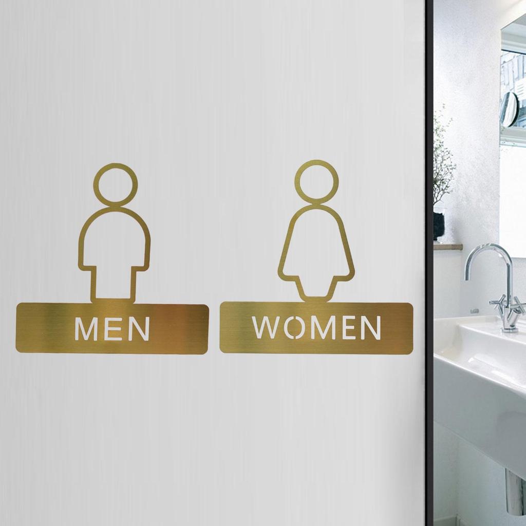 Toilet Sign Toilet Door Sign Retro Male Female Decorations Signage Bathroom Signage Plaque for Restaurants Washroom Mall Shop