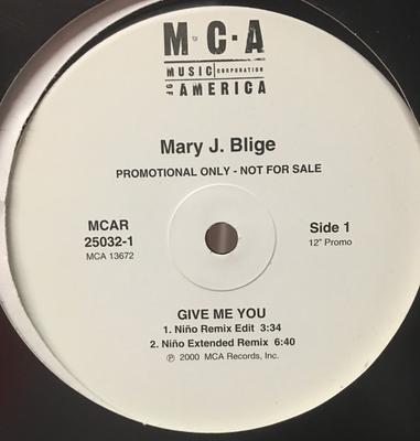 12inch Record MARY J. BLIGE - Give Me You MCAR250321PROMO MCA Records 2000 US Rap & Hip-Hop/R&B Used