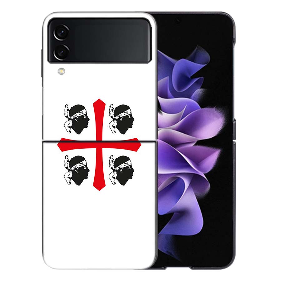 Flag of Sardinia Phone Case For Samsung Z Flip 6 7 5G Galaxy Z Flip 5 4 3 5G Cases Shockproof Hard Cover TPU