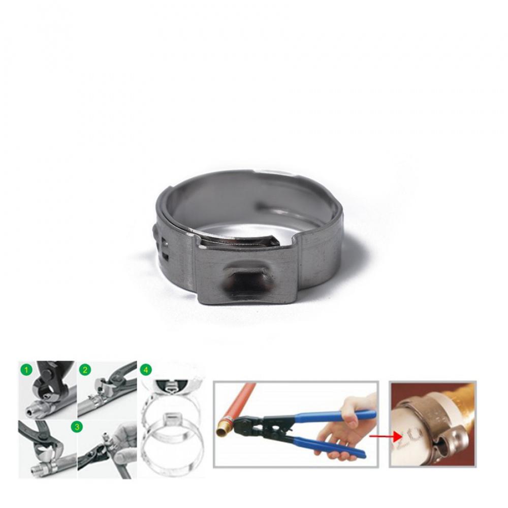 90 x 7 Kinds Single Ear Stainless Steel Car Hydraulic Hose Clamps O-Clips Pipe Fuel Air Pipe Clamp