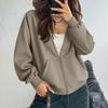 Women's Off Shoulder Zipper Hoodie Sweatshirt  Fashion Clothing Casual Jacket
