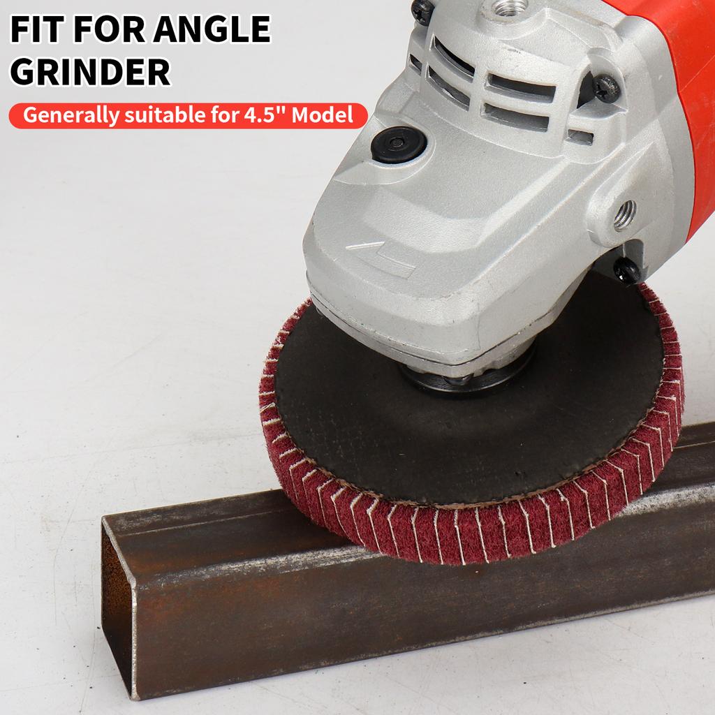 Nylon Fiber Flap Disc 4.5Inch 115mm Polishing Grinding Wheel Abrasive Buffing Grinding Discs for Rust Removal and Cleaning